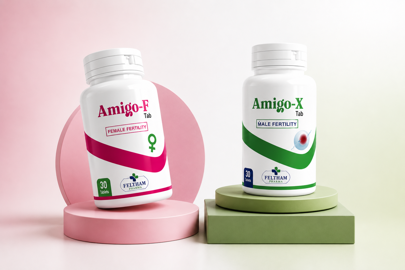 Amigo Fertility Support Bundle | Amigo-F + Amigo-X | 2 Bottle Pack