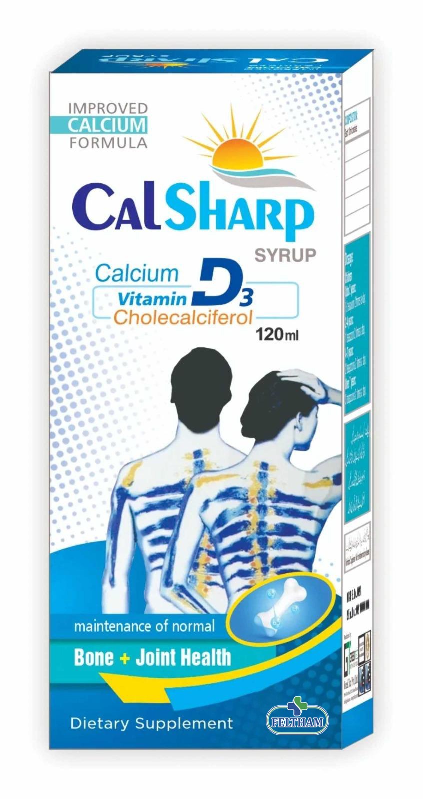 CalSharp Calcium + Vitamin D3 Syrup 120ml