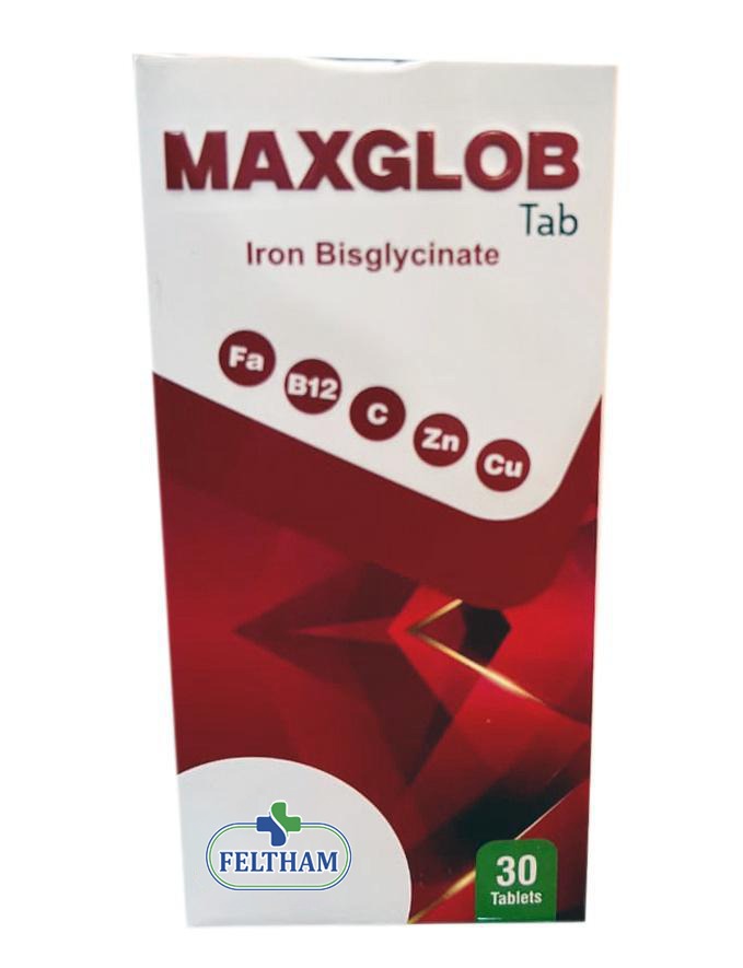 Maxglob Tablets – Iron Bisglycinate + Vitamins (30 Tablets)