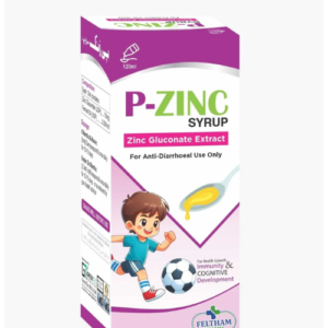 P-Zinc Syrup – Zinc Gluconate for Diarrhea & Immunity (120ml)