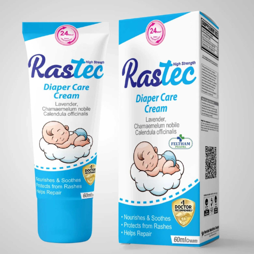 Rastec Diaper Care Cream – Rash Protection & Skin Soothing (60ml)