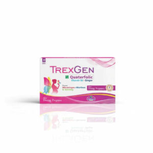 TrexGen Tablets – Quatrefolic + Vitamin B6 & Ginger (30 Tablets)