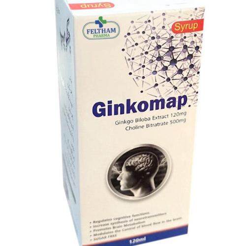 Ginkomap Syrup – Ginkgo Biloba & Choline Brain Support (120ml) - Image 2