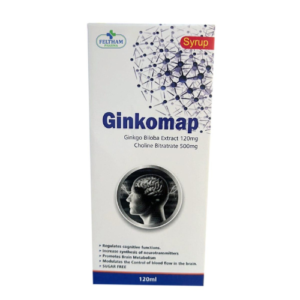Ginkomap Syrup – Ginkgo Biloba & Choline Brain Support (120ml)