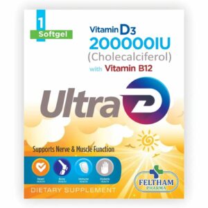 Ultra D Softgel – Vitamin D3 200,000 IU + B12